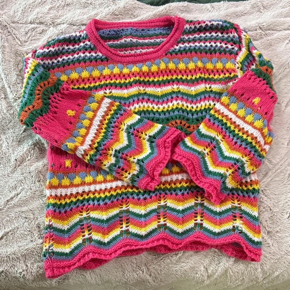 Colorful Striped Women's Sweater
